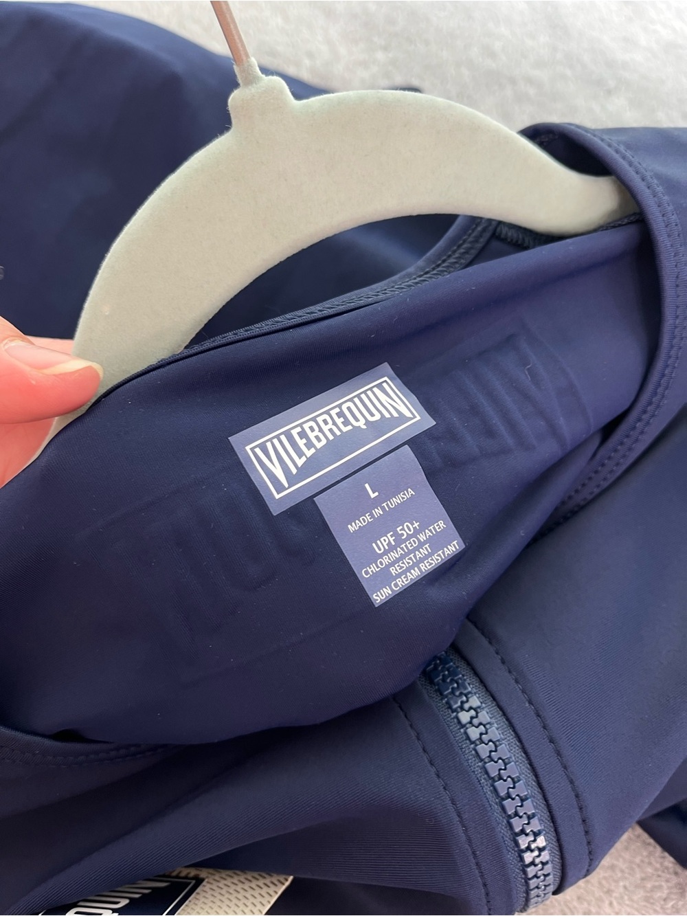 Vilebrequin NWT Women's Zipper Rashguard Top Blue size large - Picture 10 of 10